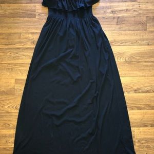 Rue 21 Womens Strapless Ruffle Maxi Dress